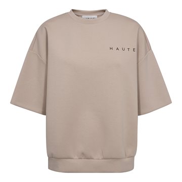 Haute L\' Amitié - Maxi Split SS Logo Sweat - Beige